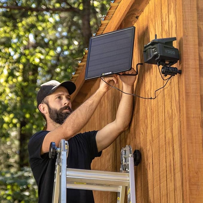 VOSKER 2 in 1 Solar 15,000 mAh Wireless Outdoor Universal Charger USB Battery Pack Power Bank for Smartphones, Tablets, Compatible with V150, V200 & V300 Models.