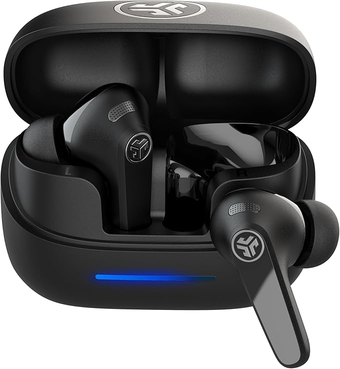 JLab JBuds Pods ANC True Wireless Bluetooth Earbuds, Hybrid Active Noise Canceling, 56+ Hours Playtime, Clear calls, Custom Sound via App, Wireless Charging, Bluetooth Multipoint, Be Aware Mode, Black