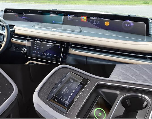 SXCY 7PCS for 2025 Lincoln Navigator Screen Protector [Tempered Glass, GPS]+[Nano, Front Display Apart+Rear AC] for Lincoln Navigator Accessories 2025 Navigator Display Screen