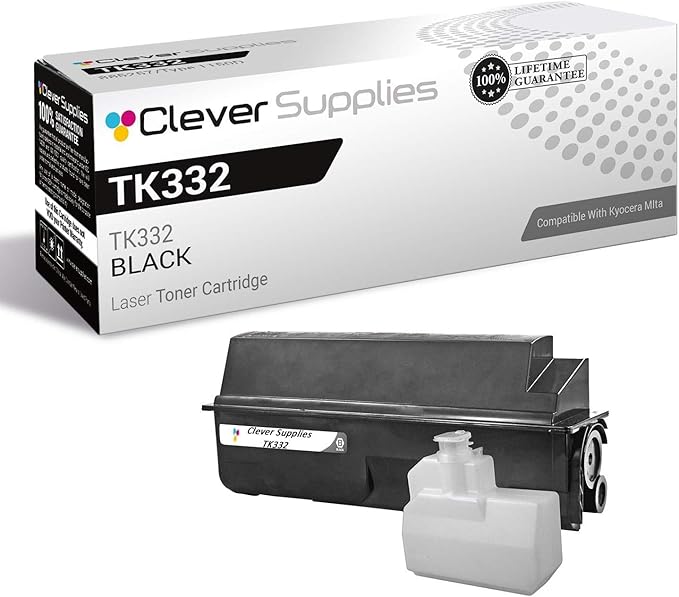 CS Replacement Toner Cartridge Compatible with Kyocera-Mita TK332 Black FS-4000DN, FS-4000DTN Black