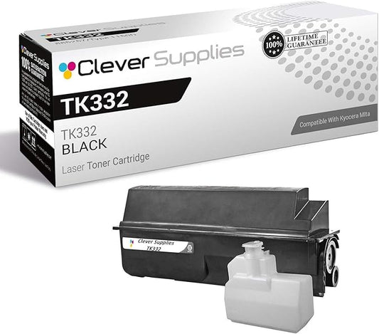 CS Replacement Toner Cartridge Compatible with Kyocera-Mita TK332 Black FS-4000DN, FS-4000DTN Black