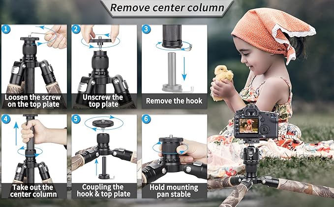 Carbon Fiber Tripod-INNOREL RT85CM Super Professional Stand with Low Gravity Center 360° Panoramic Ballhead and Green Camouflage Leg Covers for Digital DSLR Camera