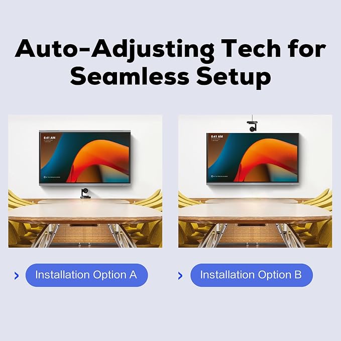 4K Dual-Eye PTZ Camera, 12x Optical and 16x Digital Zoom, Auto Focus, Noise Reduction, AI-Powered Tracking, 3-Mics 20ft Voice Pick-up Range, Works with Microsoft Teams & Zoom & Google Meet (UC P30)