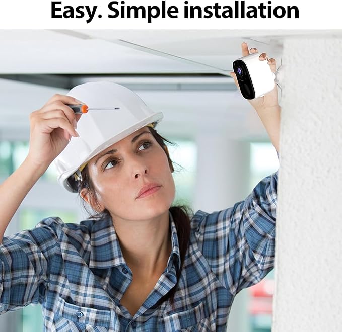 Rraycom 5MP Solar Security Cameras Wireless Outdoor with Solar Panel, 2K QHD WiFi Wireless Camera for Home Security with Color Night Vision, Motion Detection, 2-Way Talk, Compatible with Alexa