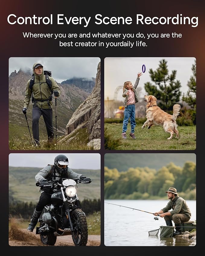 SJCAM SJ20 Ultra NIGHT VIsion,4K Handheld Action Cam,8H POWER use,Dual Lens 4K,Wide-angle FOV,Low Light motion,Super Stabilization,8X Zoom,30M Underwater Adventure Camera for Snorkling,surfing,fishing