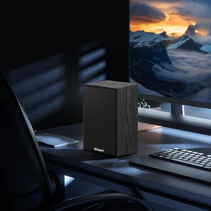 30W*2 Passive Bookshelf Speakers for Record Players and Home Theater Systems, Midrange and High-Frequency Stereo Speakers, Indoor Rear Surround Speakers, Requires a Receiver or Amplifier,Black