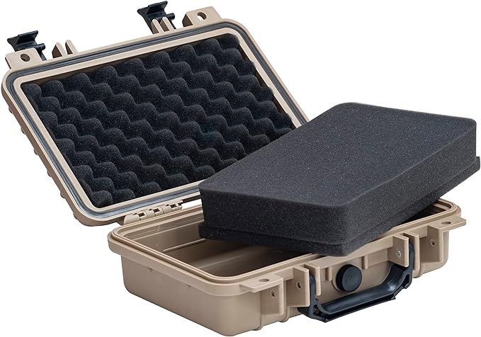 MEIJIA Portable All Weather Waterproof Protective Hard Case, Small Camera Case,Dry Case with Customizable Foam,Fit Use of Drones, Camera,Equipments, 11.65 ”x8.35”x3.78”