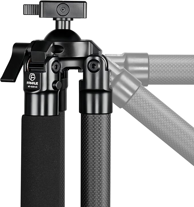 FANAUE Carbon Fiber Tripod for Hunting with Arca-Swiss Quick Release，Lightweight, Stable Design, Shooting Rest, and Hands-Free Operation for Hunting, Shooting, and Outdoors-HT-3230-45