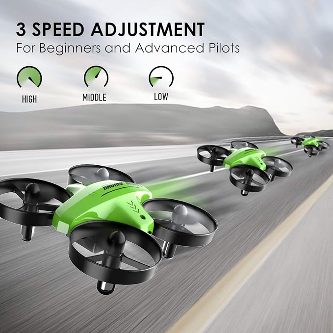 Mini Drone Easy to Fly Drone for Kids & Beginners, Indoor Outdoor Nano RC Helicopter Quadcopter with Auto Hovering, Headless Mode, Remote Control, Children's Day Gift for Boys Girls -Green