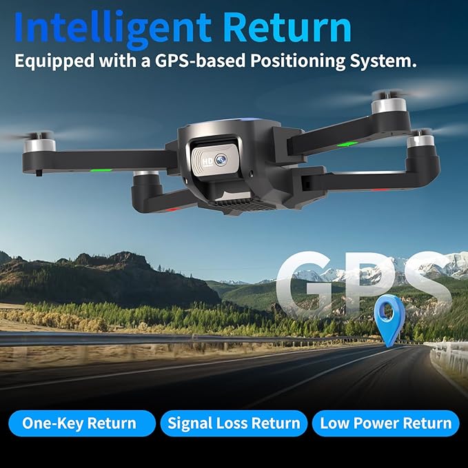 LE-IDEA GPS Drones with Camera for Adults 4k, IDEA36LCD Mini Drones with 4.5-inch LCD Screen Brushless Motor Optical Flow Positioning One Key Start, Foldable Remote Control Quadcopter for Beginners