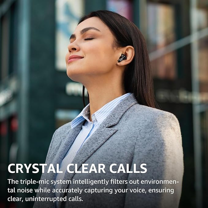 TOZO NC3 Hybrid Active Noise Cancelling Wireless Earbuds with 6 Mics AI Clear Call Ear Buds 55H Playtime with LED Display 32 Preset EQs via APP Bluetooth 5.3 IPX8 Waterproof in Ear Headphones