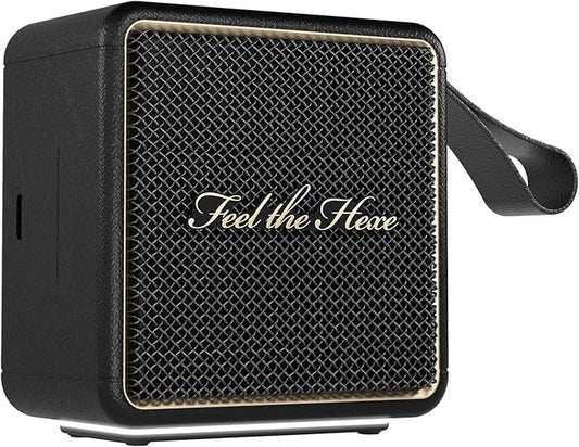 Bluetooth Speaker Portable IP67 Waterproof with 3 Colorful LED Lights TWS Pairing Support Wireless/Aux Cable/SD Card/U Disk Input for Outdoor/Home/Party/Bathroom (Black)