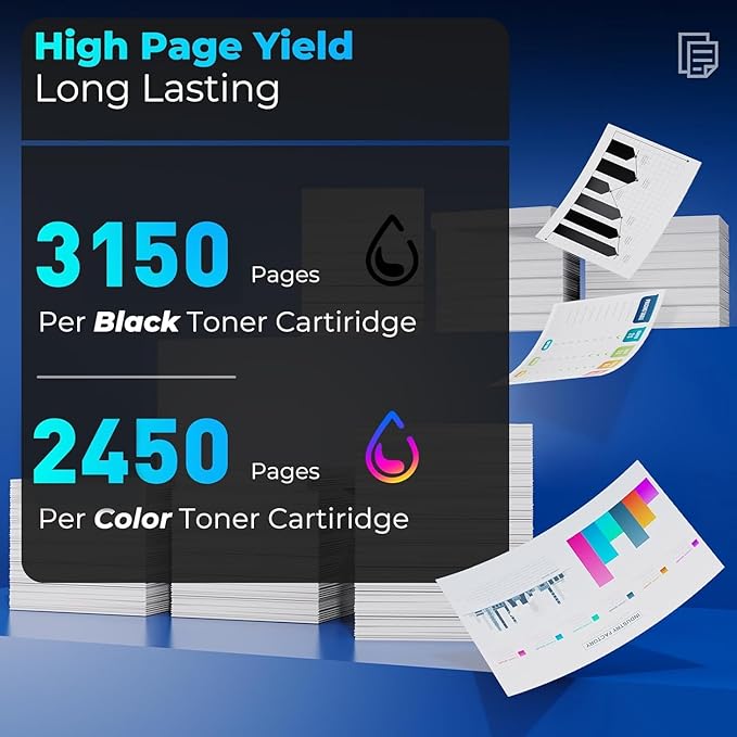 haikyuu 206X Toner Cartridge Color Laser Jet Pro MFP M283fdw M283cdw Compatible with HP 206X 206A HP206X W2110X Black Toner Cartridge