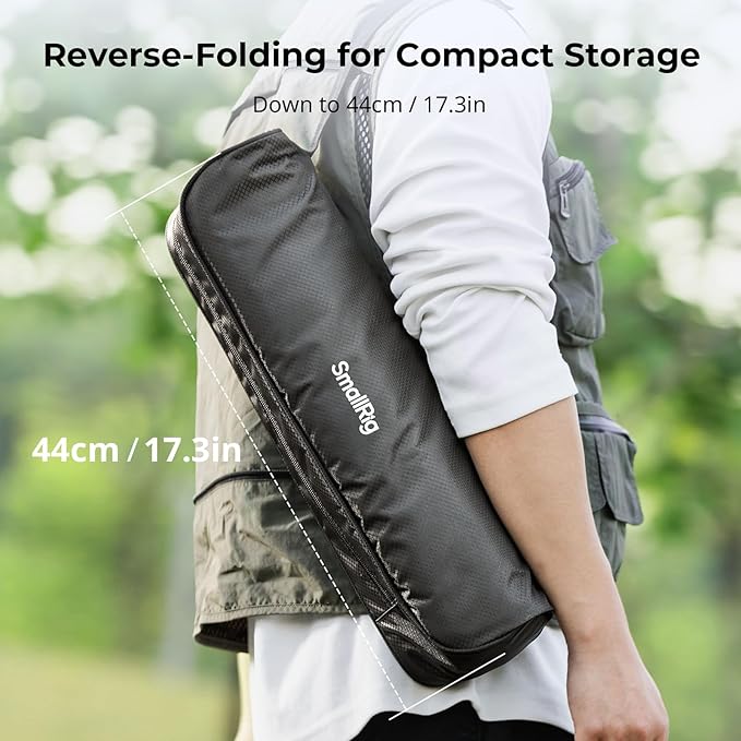 SmallRig CT150 Carbon Fiber Travel Video Tripod, 61.8'' Max Load 3kg / 6.6lb for Cameras, DSLR - 4937