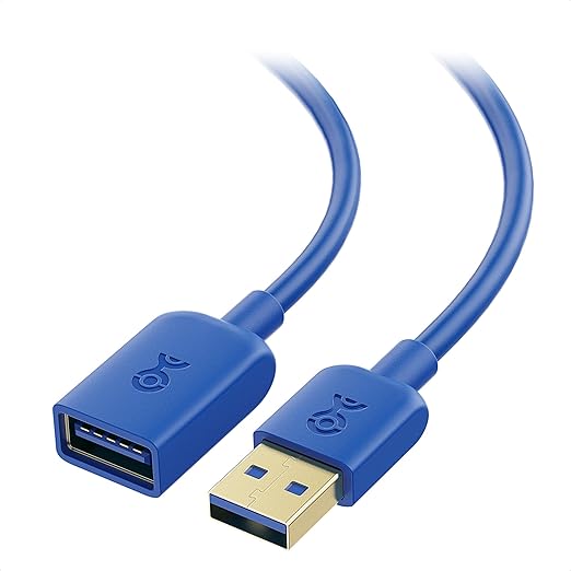Cable Matters 2-Pack 5Gbps USB Extension Cable - 6ft, USB 3.0 Extension Cable, Male to Female USB3.0 Extender, Compatible with Webcam, VR Headset, Printer, Hard Drive, Blue