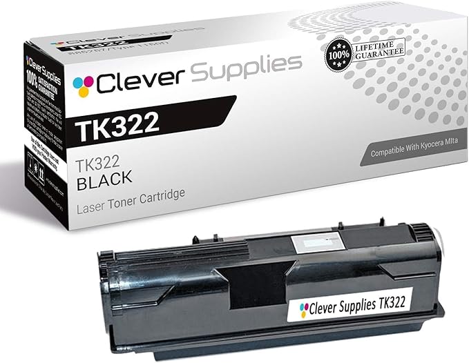 CS Replacement Toner Cartridge Compatible with Kyocera-Mita TK322 Black FS-3900D, FS-3900DN, FS-3900DTN, FS-4000DN, FS-4000DTN Black