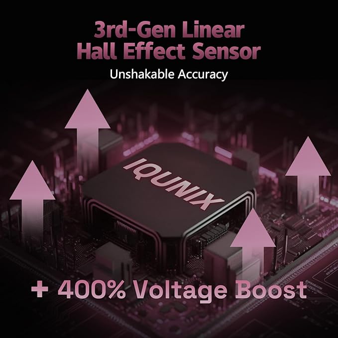 IQUNIX EV63 Hall Effect Magnetic Gaming Keyboard 60% | 0.01mm Rapid Trigger, Adjustable Actuation, 0.125ms Latency, Hot-Swap, SOCD, RGB, Aluminum with Forged Carbon (Dark Side)