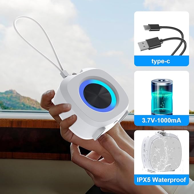 Bluetooth Speaker Portable Media Players Clear Loud Stereo Sound Deep Bass Wireless Speaker With Lights TWS IPX5 Waterproof Small Speakers Long Playtime for Home/Party/Outdoor/Beach Electronic Gadgets