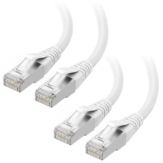 Cable Matters [Cat8 Certified] 2-Pack 40Gbps Shielded Cat 8 Ethernet Cable - 5ft, 2000Mhz Category 8 Ethernet Cord, Cat8 Cable for Gaming, White
