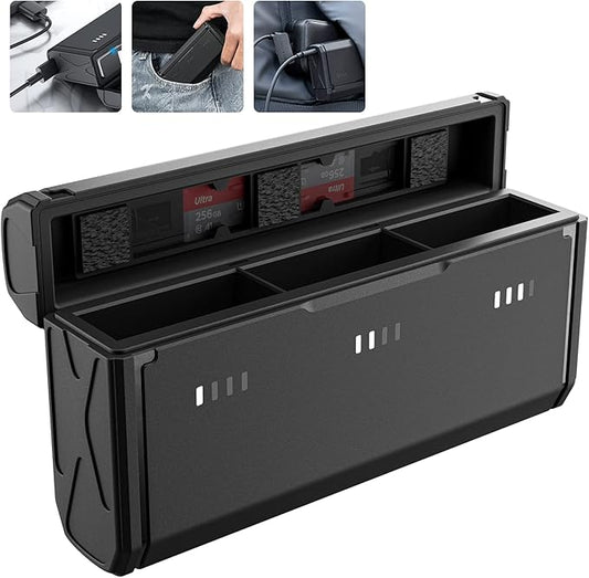 TELESIN Enduro Battery Charger for GoPro 12 11 10 9, Pocket Size with Smart Power Indicator Side Charging Port for Go Pro Enduro Batteries Hero 12 11 10 9 Original Charge Accessories