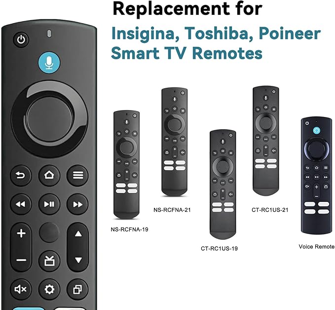 Voice Remote Control Replacement for Fire Smart Tv(Toshiba, Insignia, AMZ Onmi, Pioneer), Compatible for Tv Stick(4K, 2nd Gen, 3rd Gen, Life), for AMZ Smart Tv Cube