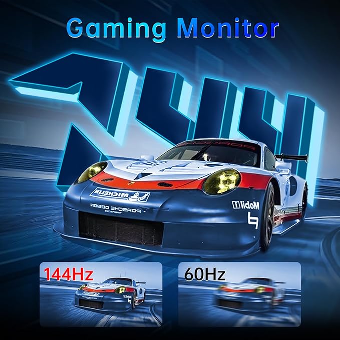 28 Inch 4K UHD 3840x2160 144Hz Gaming Computer Monitor,1ms IPS PC Screen,AMD FreeSync Premium,125% sRGB,95% DCI-P3,Monitor with Speaker,HDMI2.1,DP1.4,Height Adjustable
