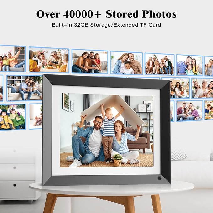 Digital Picture Frame 11" WiFi Photo Frame - 2K IPS Touch Screen, 32GB 2176 * 1600 Smart Picture Frame, Motion Sensor, Share Photos and Videos Via App or Email, Free Cloud Storage, Gifts for Mom Dad
