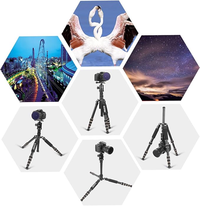 ZoMei Z669 Magnesium Aluminum Alloy Travel Camera Tripod with Ball Head for Canon,Sony,DSLR