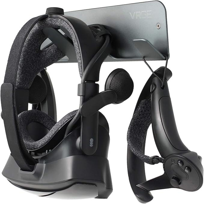 VRGE VR Wall Mount Storage Stand Hook - for Meta/Oculus Quest 3/2 - Rift-S - HTC Vive Pro - PS5 VR2 - Valve Index and Mixed Reality Headsets
