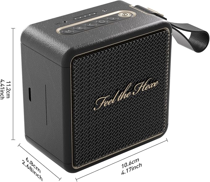 Bluetooth Speaker Portable IP67 Waterproof with 3 Colorful LED Lights TWS Pairing Support Wireless/Aux Cable/SD Card/U Disk Input for Outdoor/Home/Party/Bathroom (Black)