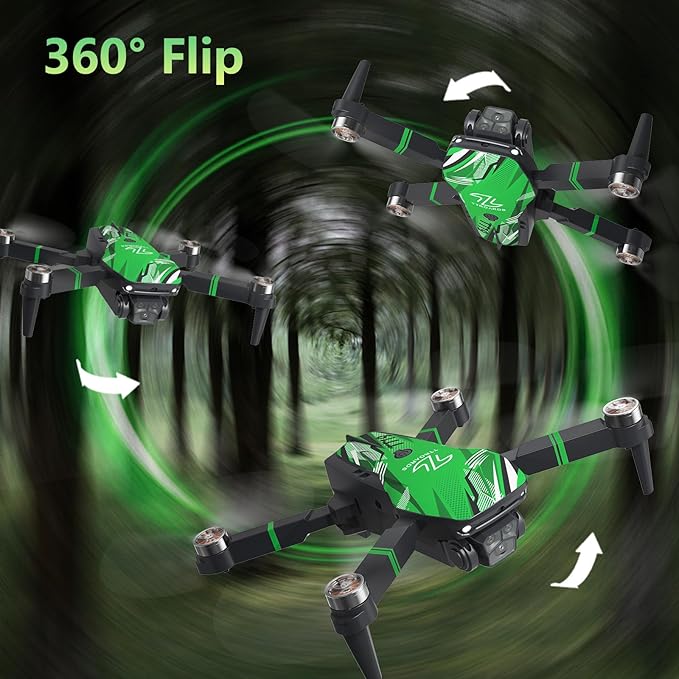 TT19 Drone with Camera for Adults, 1080P HD Camera, Obstacle Avoidance Function Level 3 Wind Resistance Brushless Motor, Drones with Headless Mode 3D Flip