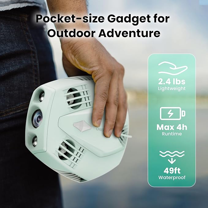 Chasing Dory Underwater Drone - Palm-Sized 1080p Full HD Underwater Drone with Camera for Real Time Viewing, APP Remote Control (Green)