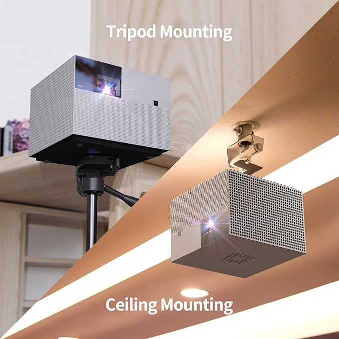 1600ANSI Lumens DLP Projector, WEMAX Vogue 100, 4K Home Theater Projector with WiFi and Bluetooth, Native 1080p HDR10, 200" Display, Dolby Audio, 125% Rec.709, Auto Focus Keystone