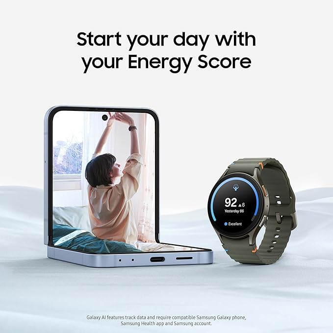 Samsung Galaxy Watch 7 44mm Bluetooth AI Smartwatch w/Energy Score, Wellness Tips, Heart Rate Tracking, Sleep Monitor, Fitness Tracker, 2024, Silver [US Version, 1Yr Manufacturer Warranty]
