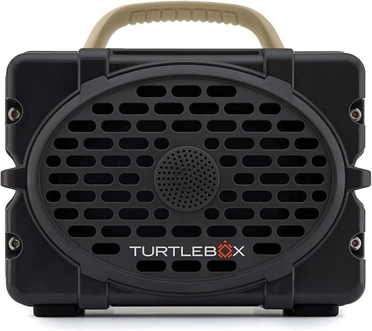Turtlebox Original Gen 3: Portable Outdoor Bluetooth Speaker – Ultra-Loud (120dB), Waterproof (IP67), Rugged, Impact-Resistant, 3-Day Battery | Party Mode: Unlimited Pairing Stereo, Gray/Tan