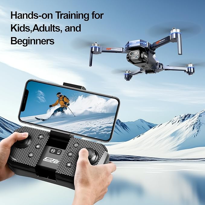 Digital Display Drones with Camera for Adults 4k FPV Foldable Drone with Brushless Motor Altitude Hold Mini Drone 3D Flip Drone for Adults Under 249g