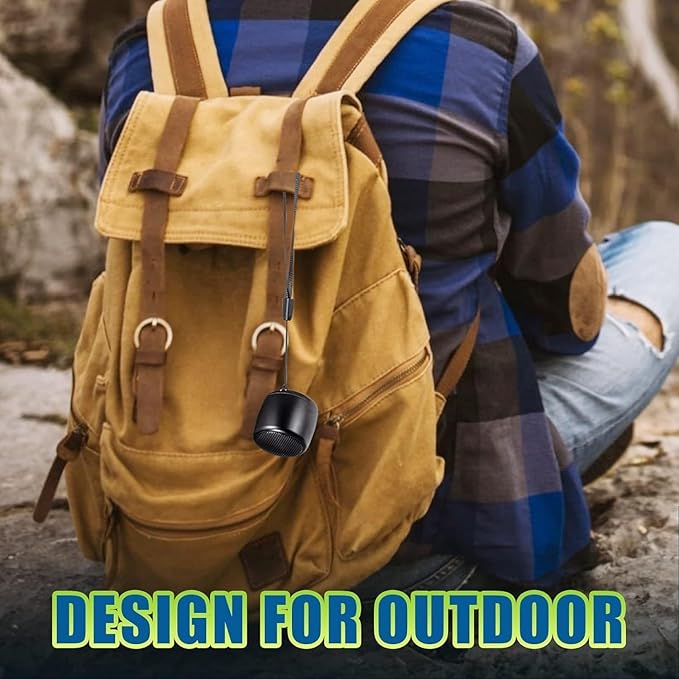 Best Mini Portable Bluetooth Speaker with HD Sound & Bass I Smallest Wireless Bluetooth Speakers for Phone/PC/Tablet I Photo Selfie Button Answer Phone Calls I Cute Tiny Speaker (Silver)