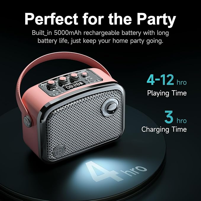 Portable Bluetooth Speaker 40W(60W Peak) Wireless Powerful Deep Bass Loud Stereo Sound Rechargeable Speakers with Subwoofer DSP HD Display Support USB/TF Card/AUX Input for Home Party Outdoor (Pink)