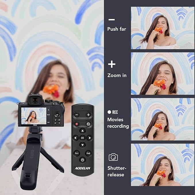 Wireless Camera Remote Control Shooting Grip Tripod with Shutter Release - Compatible with Nikon COOLPIX B600, A1000, P1000, Z50, Z30, P950 - for Travel, Vlogging, Photography