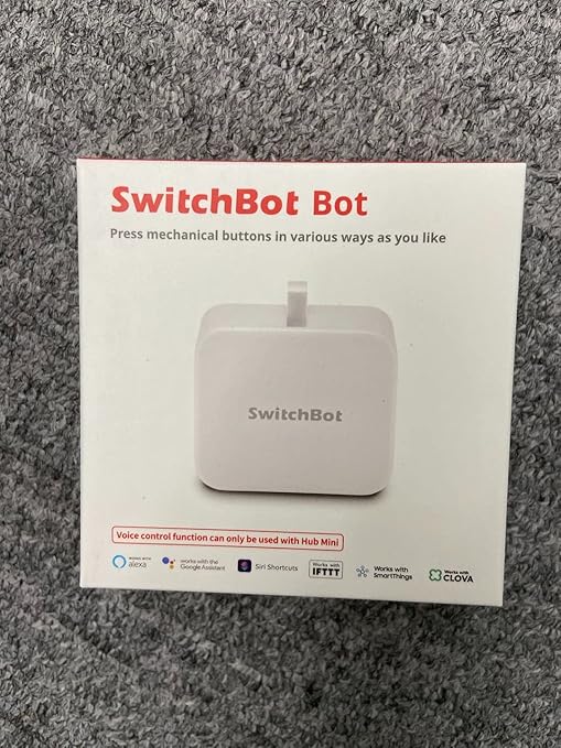 SwitchBot Smart Switch Button Pusher - Bluetooth Fingerbot for Rocker Switch/One-Way Button, Automatic Light Switch, Timer and APP Control, Works with Alexa When Paired with SwitchBot Hub (White)
