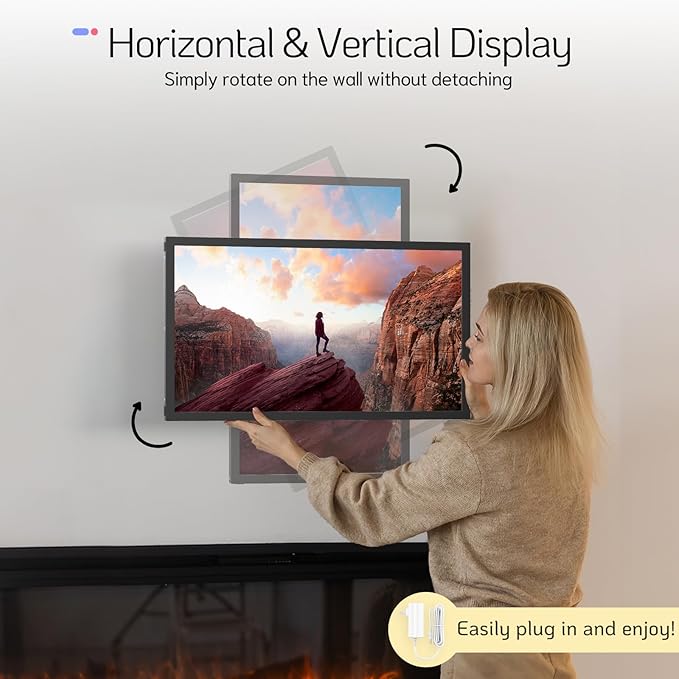 NexFoto 21.5 Inch Touchscreen Large Digital Picture Frame 64GB, FHD WiFi Digital Photo Frame, Add Photos from Google Photos, Share Videos via App/USB/Micro SD, for Birthday/Housewarming, Black