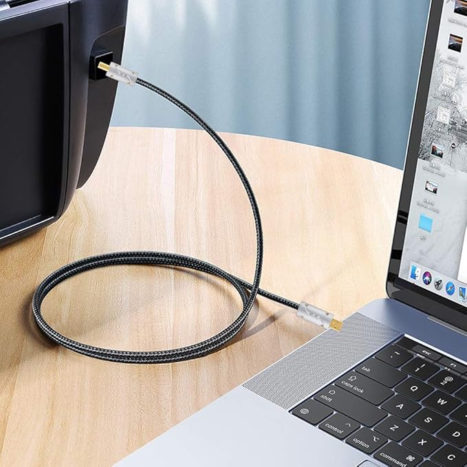 Viborg UB201 Connector Type B Male Plug, Hi-End 24K Gold Plated USB Plug Connector with Alloy Cover for DIY DAC Cable HiFi USB Printer Cable