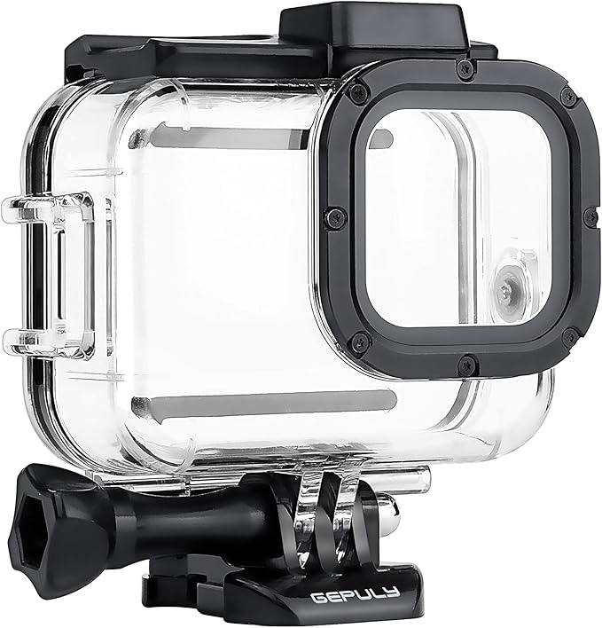 Waterproof Case for GoPro Hero 9 10 11 12 13 Black - with 2 Cold Shoe Adapters 60M Underwater Protective Dive Housing Shell Accessories Built-in Cold Shoe Slots Go Pro Accessory