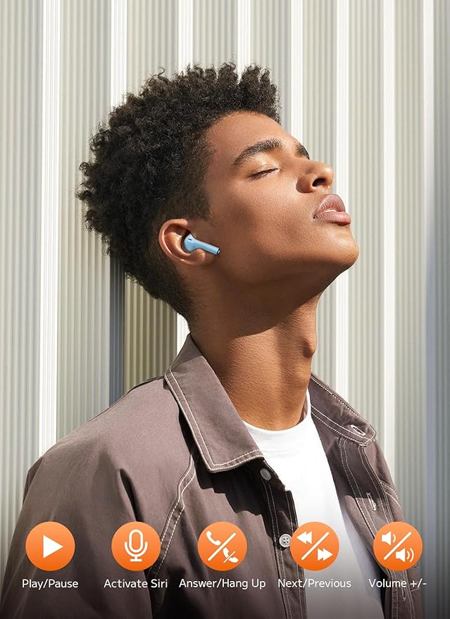 Wireless Earbuds, ANC/ENC Noise Cancelling Headphones with Smart Touchscreen Case, 48H Playtime, Bass Stereo Sound, Bluetooth 5.4 Ear Buds for Laptop, Android/iOS, Pad