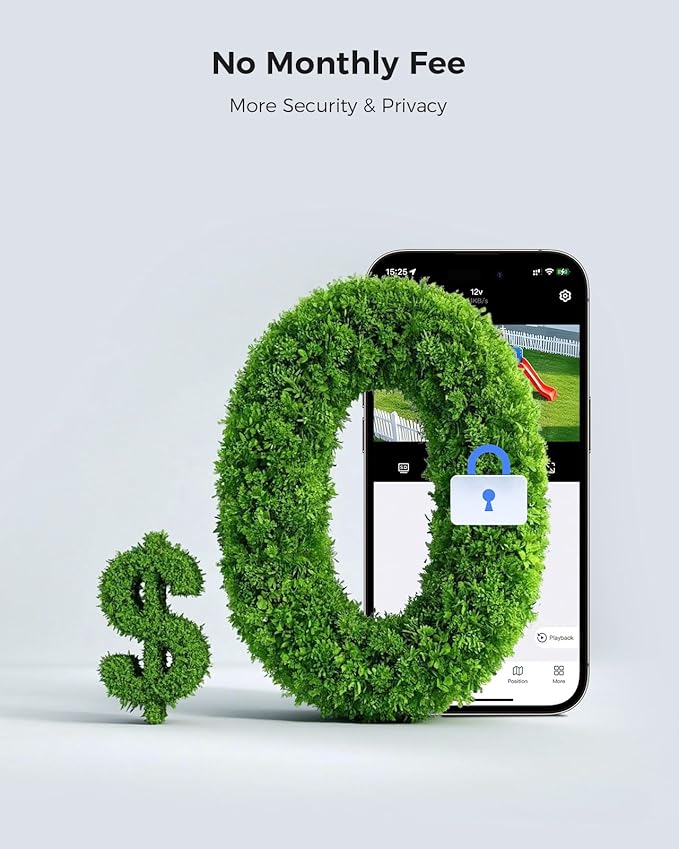 Hiseeu Solar Security Cameras Wireless Outdoor, 4 Cam-Kit, Expandable to 10CH, No Monthly Fee, Solar-Powered, Home Security Cameras System with 2K Color Night Vision, Easy Setup, 2.4G & 5G WiFi