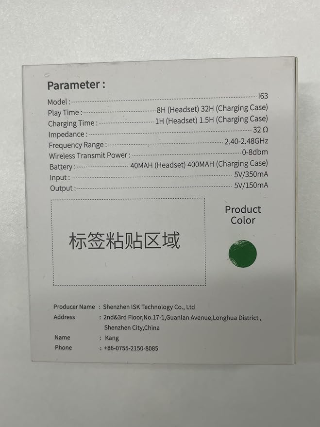 Wireless Earbuds, Bluetooth Headphones 5.3 HiFi Stereo Ear buds with ENC Noise Cancelling Mic, 40H Bluetooth Earbuds with Dual LED Display Charging Case, IP7 Waterproof Earphones for Android iOS, Blue