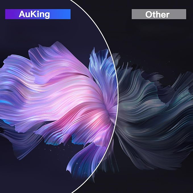 [Netflix Officially&AI Auto Focus]AuKing Smart Projector with Wifi,Bluetooth,Auto Focus&Keystone Projector,3DDoIby Audio, Native 1080P Outdoor Projector with Omnidirectional Rotating Stand Grey