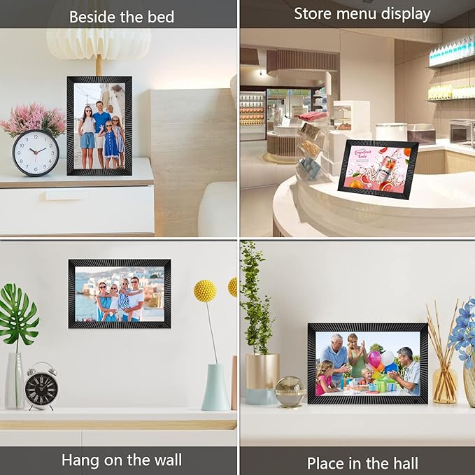 32GB FRAMEO 10.1 Inch Smart WiFi Digital Photo Frame 1280x800 IPS LCD Touch Screen, Auto-Rotate, Motion Sensor, Share Moments Instantly via Frameo App from Anywhere