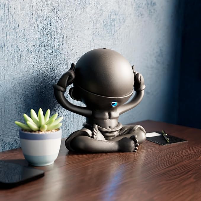 Splin Table Stand Holder Compatible with Amazon Alexa Smart Speaker Echo Dot (4th and 5th gen.) and Apple HomePod Mini, Guru Dot (Black)