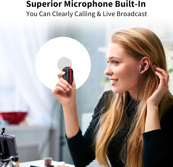 USB C Wired Headphones for iPhone 17 16e 15 Plus Oneplus 13, USB C Earbuds Magnetic Noise Canceling in-Ear Type C Earphones with Mic for iPad Air Pro M4 Samsung Z Flip Fold 6 Galaxy S23 S22 Pixel 8 7